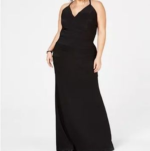 Trendy Plus Size Lace Racerback Gown